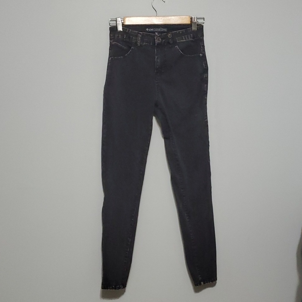 Love Culture jeans women's‎ size 3 black tannish distressed areas distressing